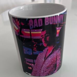 Society6 Neon Pink & Black 'Bad Bunny' Graphic Coffee Mug - Vintage